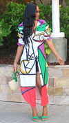 ARTISTIC SIDE COLOR BLOCK DRESS/ TOP