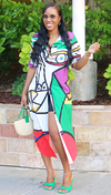 ARTISTIC SIDE COLOR BLOCK DRESS/ TOP