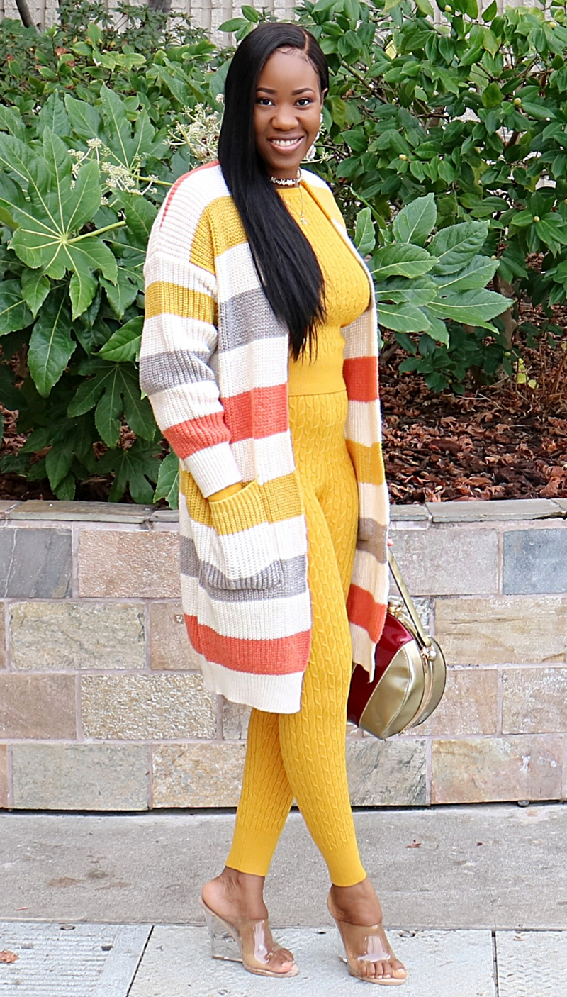 COZY DAYS COLORBLOCK CARDIGAN