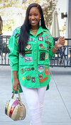 PATCHES DENIM JACKET (GREEN)